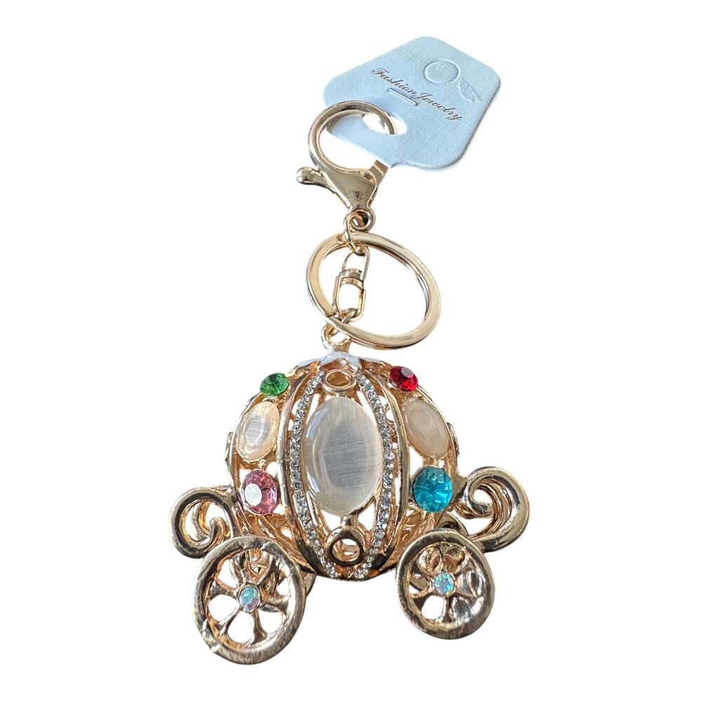 Cinderella Beaded Carriage Keychain
